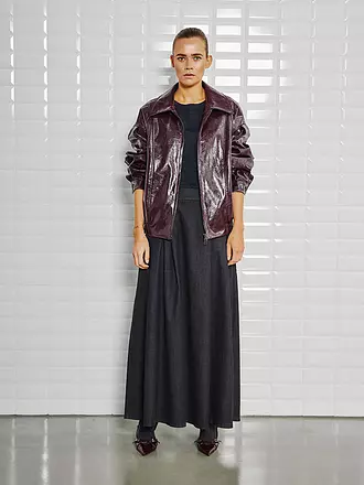 WITHBLACK | Jacke aus Lederimitat GILIAN | dunkelrot